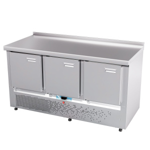 Стол холодильный Abat СХС-70Н-02 двери 3, с бортом