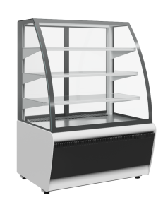 Витрина кондитерская Carboma K70 VV 0,9-1 STANDARD 9006-9005 (ВХСв-0,9д Люкс ТЕХНО)