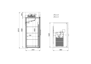 Шкаф холодильный Arkto V1.4-GLD