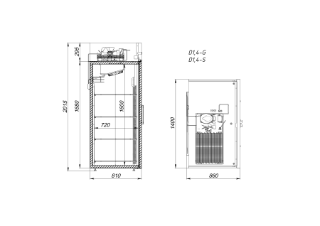 Шкаф холодильный Arkto D1.4-S