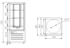 Витрина кондитерская Carboma D4 VM 120-2 1015-0102 (R120Cвр бежево-коричневый)