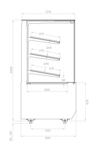 Витрина хлебная Carboma KC70 N 0,9-1 LIGHT Bread 9005 (версия 2.0)