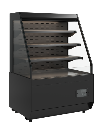 Горка холодильная Carboma KC70 VM 1,3-2 STANDARD 9005 (скошенная боковина, версия 2.0)