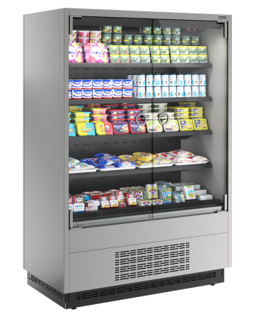 Горка холодильная Carboma FC20-07 VM 1,0-1 0300 LIGHT фронт X0 9006-9005 (версия 2.0)