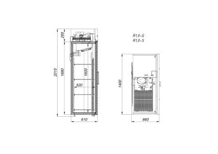 Шкаф холодильный Arkto R1.0-S